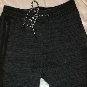 2 pair American Eagle shorts. Maroon and black.